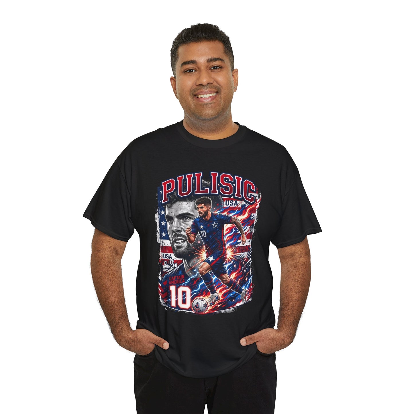 Pulisic #10 – Captain America’s Fire T-Shirt