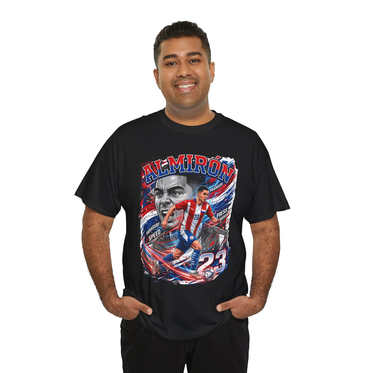 Almirón #23 – Paraguay Speed & Press T-Shirt