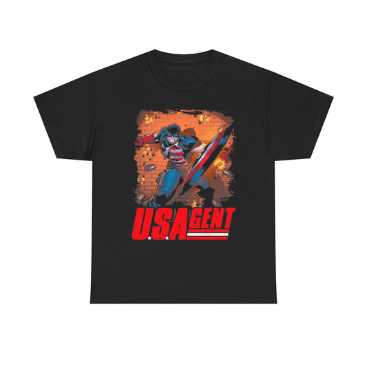 USA Agent Retro Graphic Tee — Vintage Hero Patriotic T‑Shirt