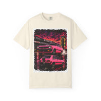 Retro Pink Starlet T-Shirt — Neon Pink Skyline Racing Graphic