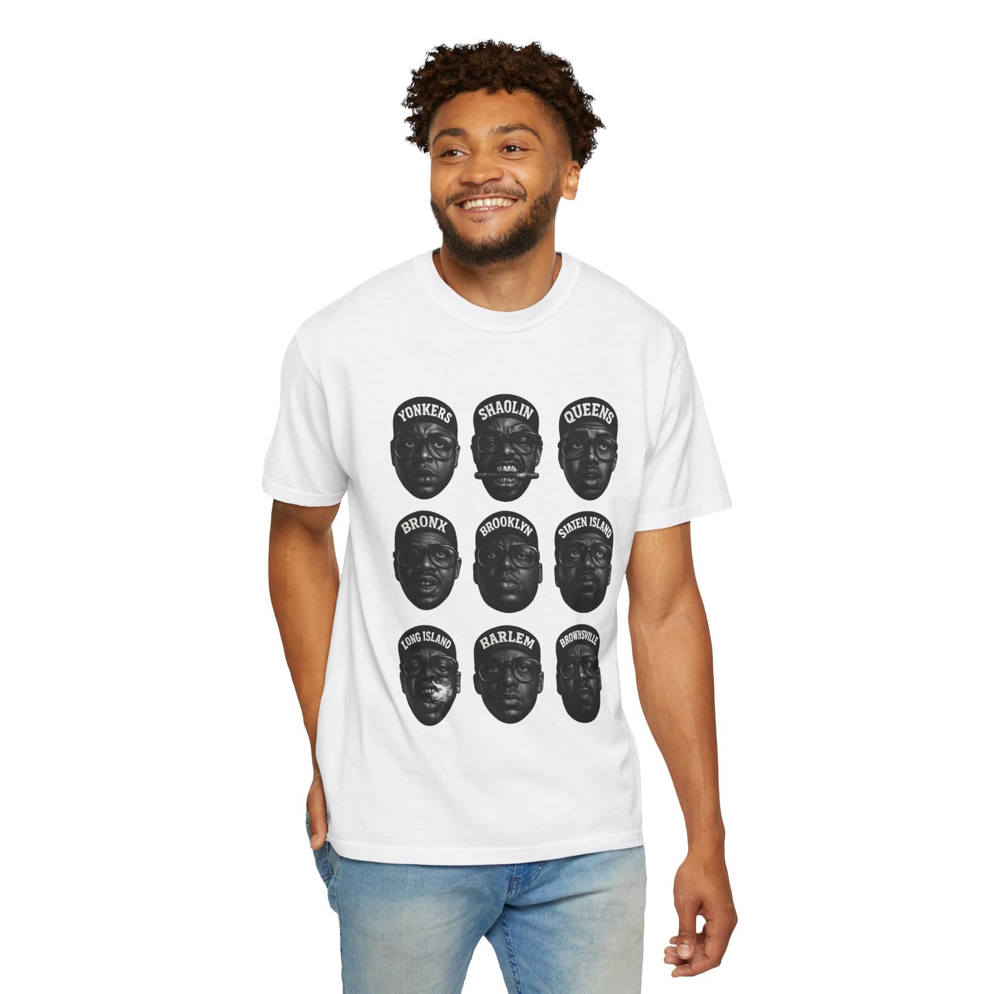 Hip-Hop Legends – Nine Icons of New York Rap | Black & White Tribute Tee