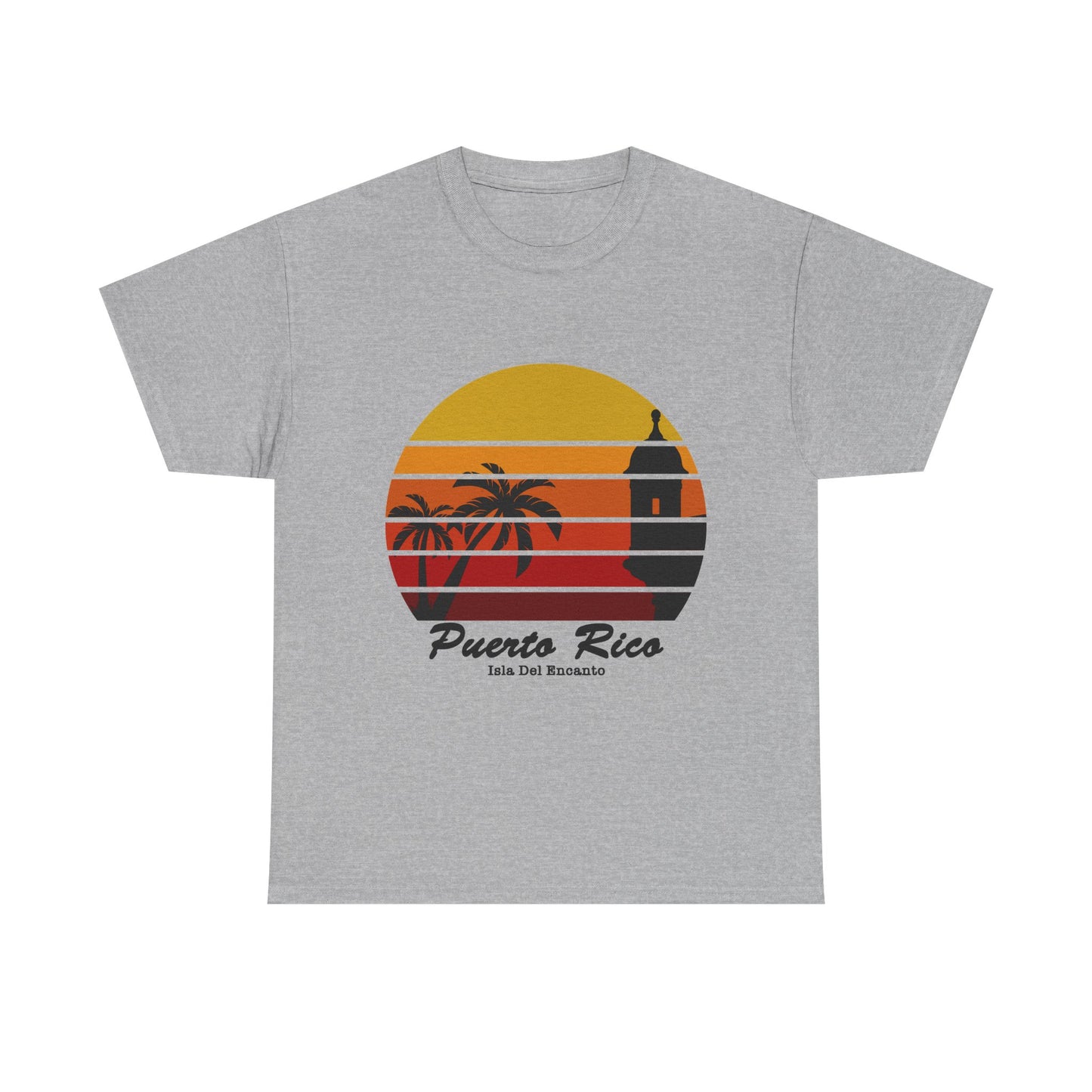 Puerto Rico Sunset T-Shirt – Isla Del Encanto Vintage Palm Tee