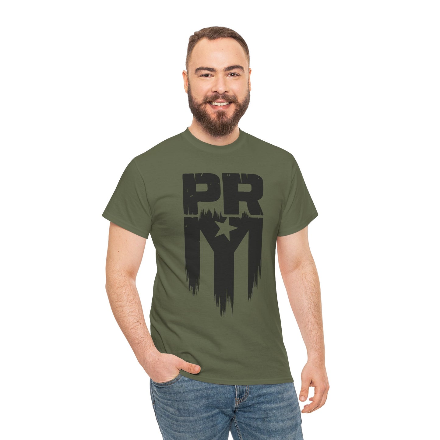 PR Mi Gente Puerto Rico Tee — Bold Black & White Boricua Pride