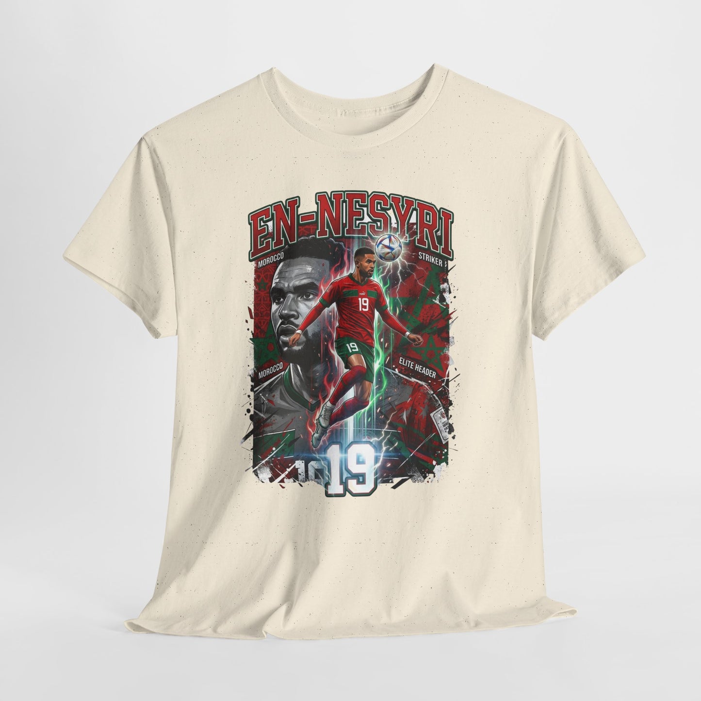 En-Nesyri #19 – Atlas Lions Aerial Dominance T‑Shirt