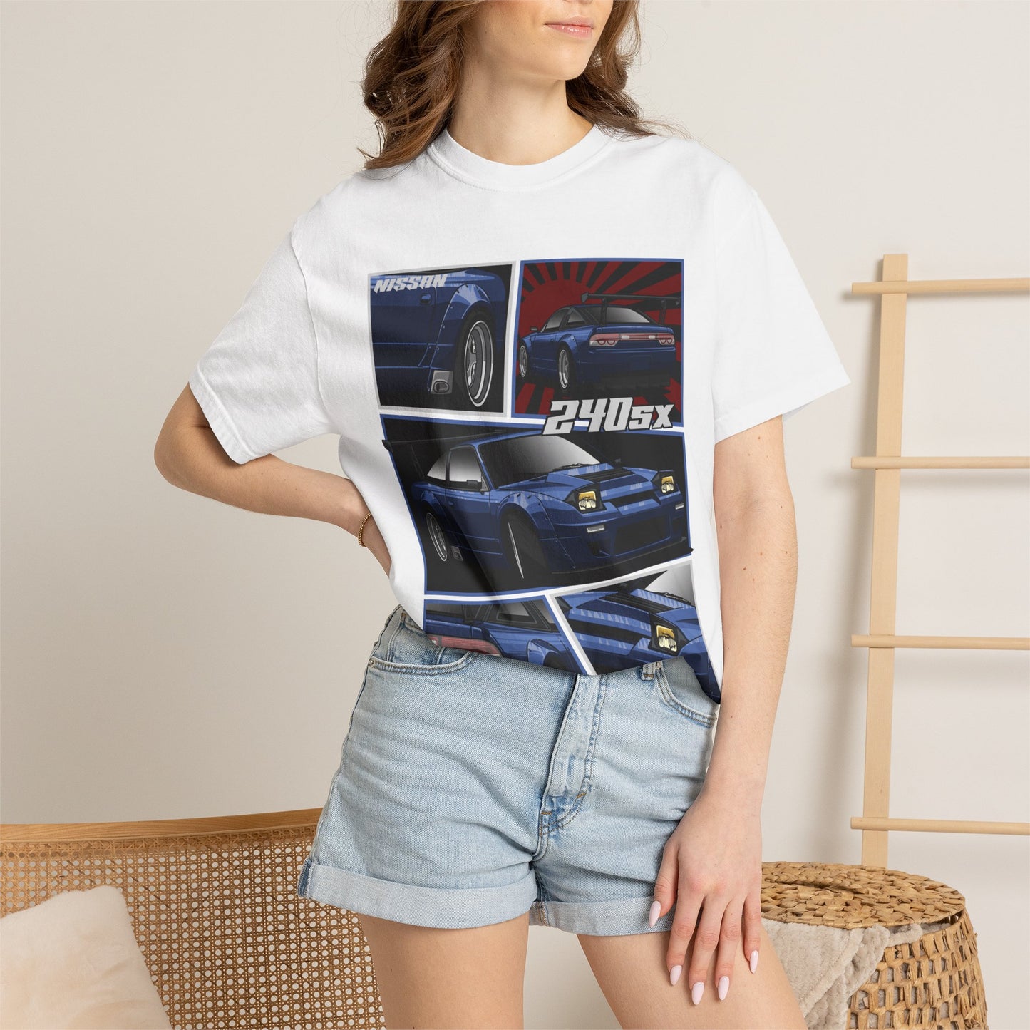 Nissan 240SX Comic Book Style IllustrationT-shirt