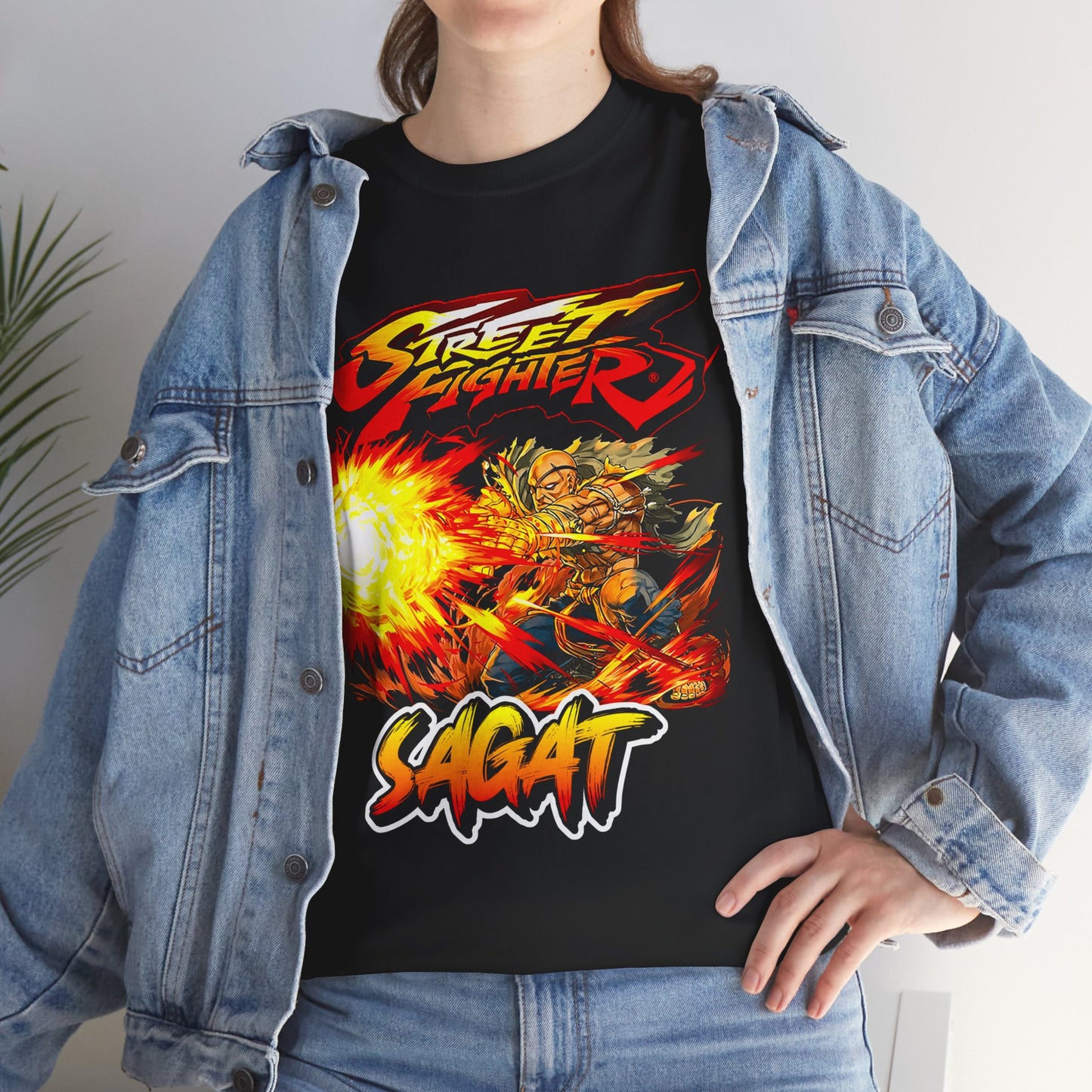 Street Fighter Sagat Projectile Attack T-shirt