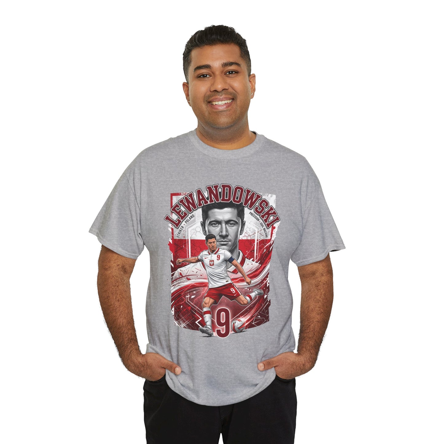 Lewandowski #9 – Poland Goal Machine T-Shirt