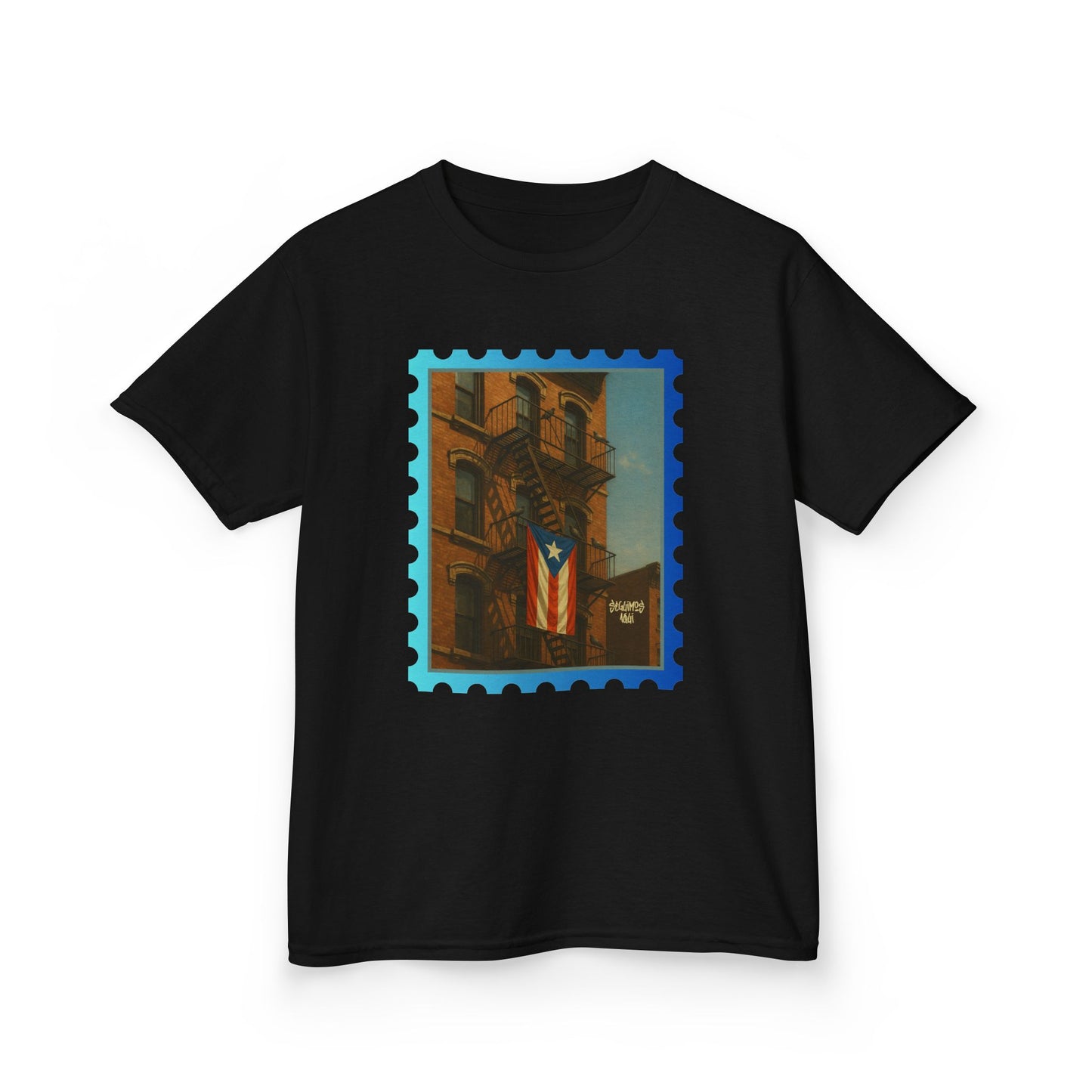 Boricua Barrio Kids T-Shirt – Puerto Rican Flag NYC Street Art