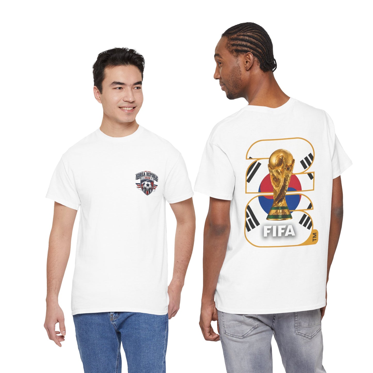 South Korea 2026 FIFA World Cup Fan Edition – Front Crest & Championship Back Graphic T-Shirt