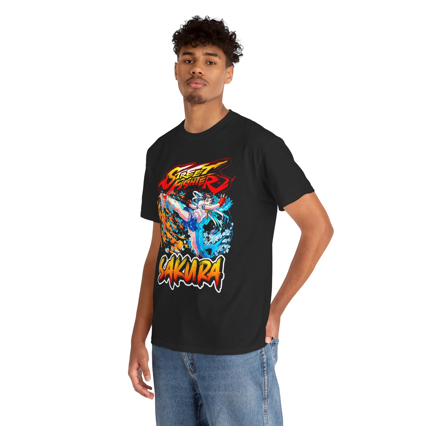 Street Fighter Sakura Dynamic Action Artwork T-shirt