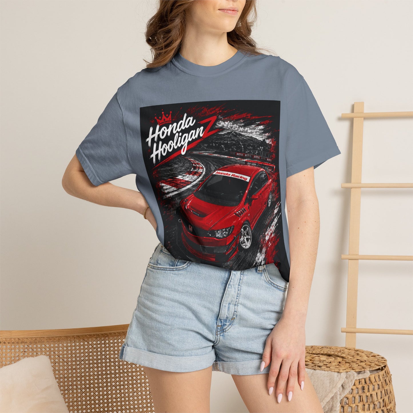 Honda HooliganZ T-Shirt — Red Sports Car Racing Graphic Tee