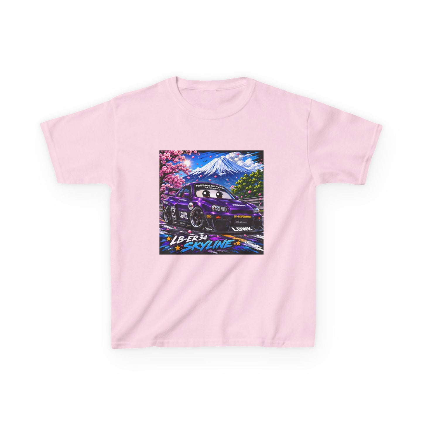 Kids T‑Shirt — Retro Japanese Drift Car Graphic (“Liberty Skyline”)