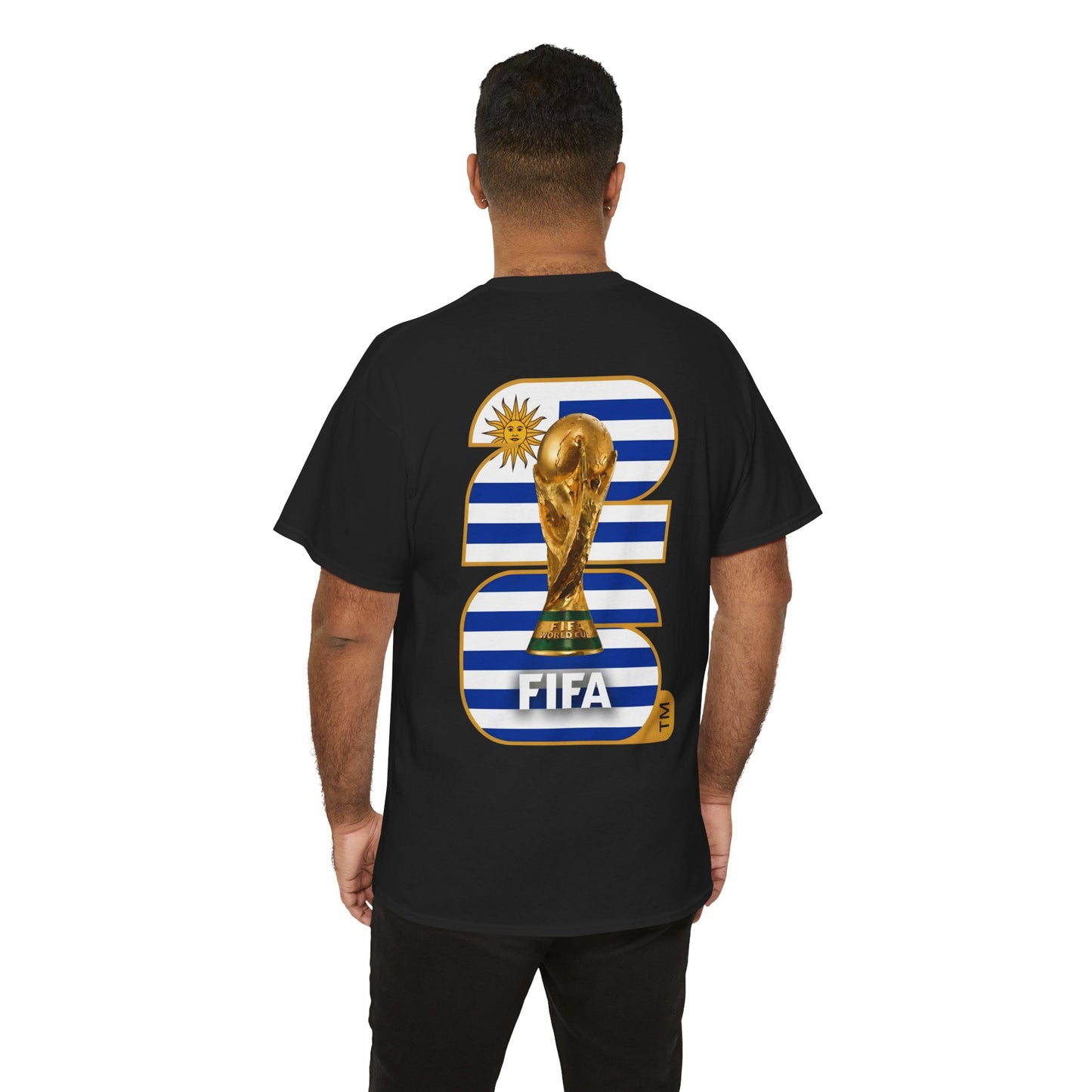 Uruguay 2026 FIFA World Cup Fan Edition – Front Crest & Championship Back Graphic T-Shirt