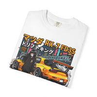 RX-7 FD3S Drift King T-Shirt — Yellow Mazda Sports Car Anime Streetwear