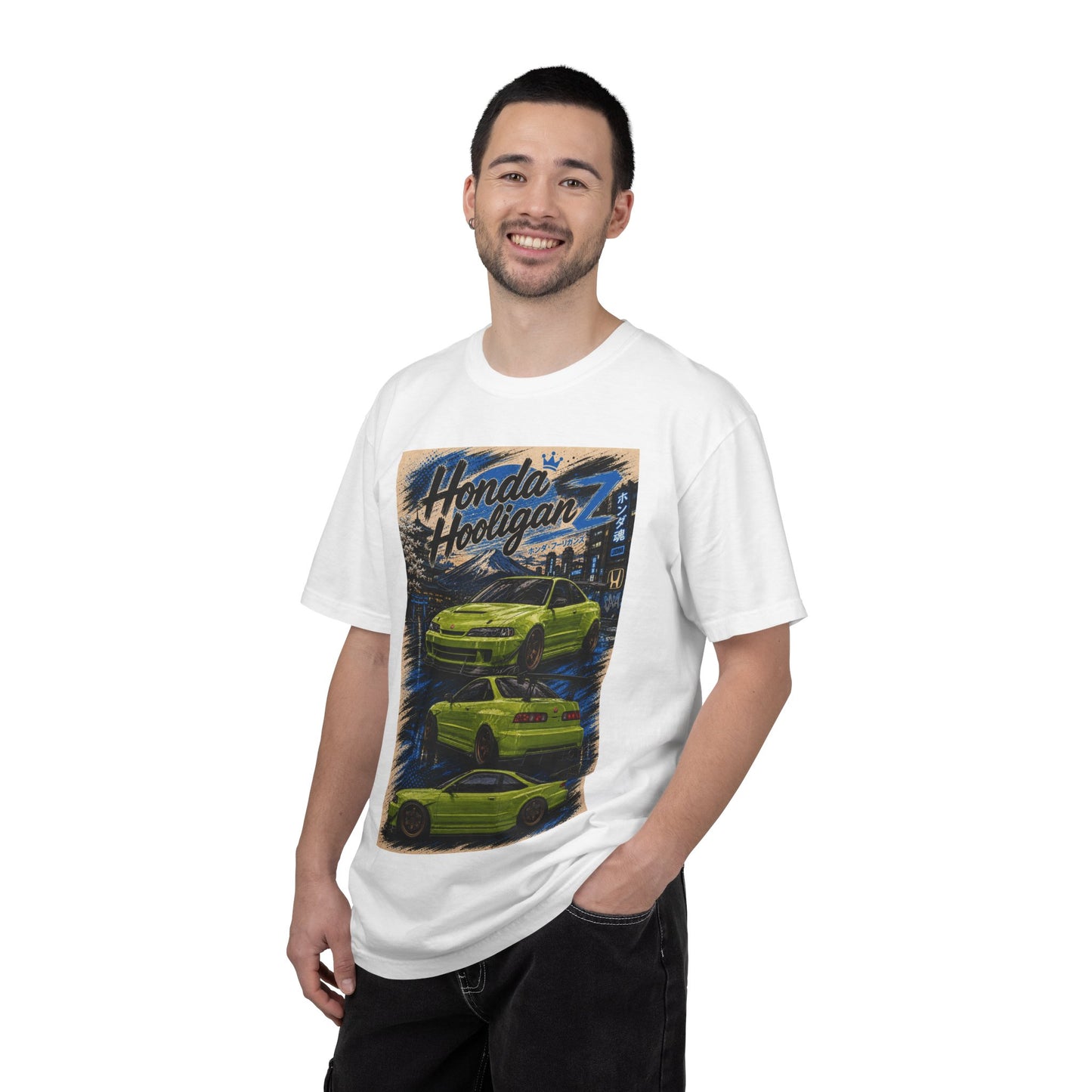 Honda HooliganZ T-Shirt — Vintage Green Sports Car Graphic Tee