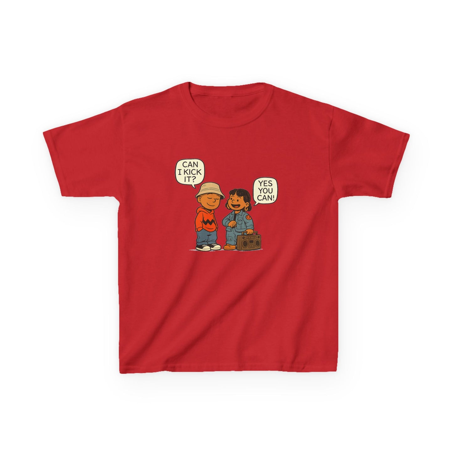Can I Kick It? Kids T-Shirt – Retro Hip-Hop Best Friends Tee