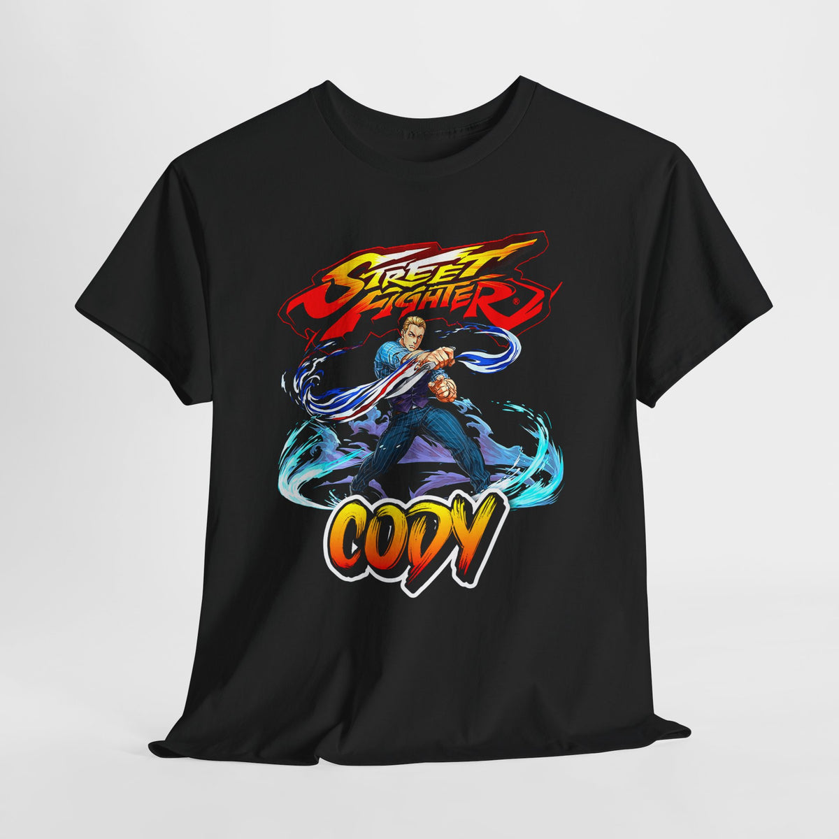 Cody Street Fighter Combat Pose T-shirt
