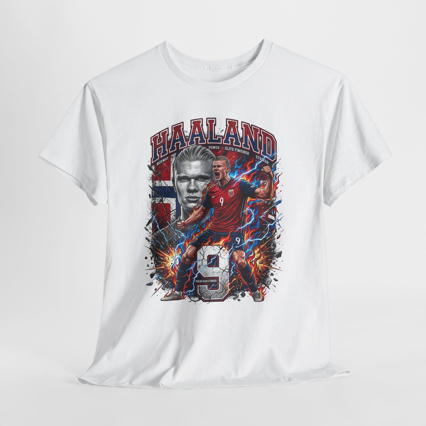 Haaland #9 – Nordic Thunder Striker T-Shirt