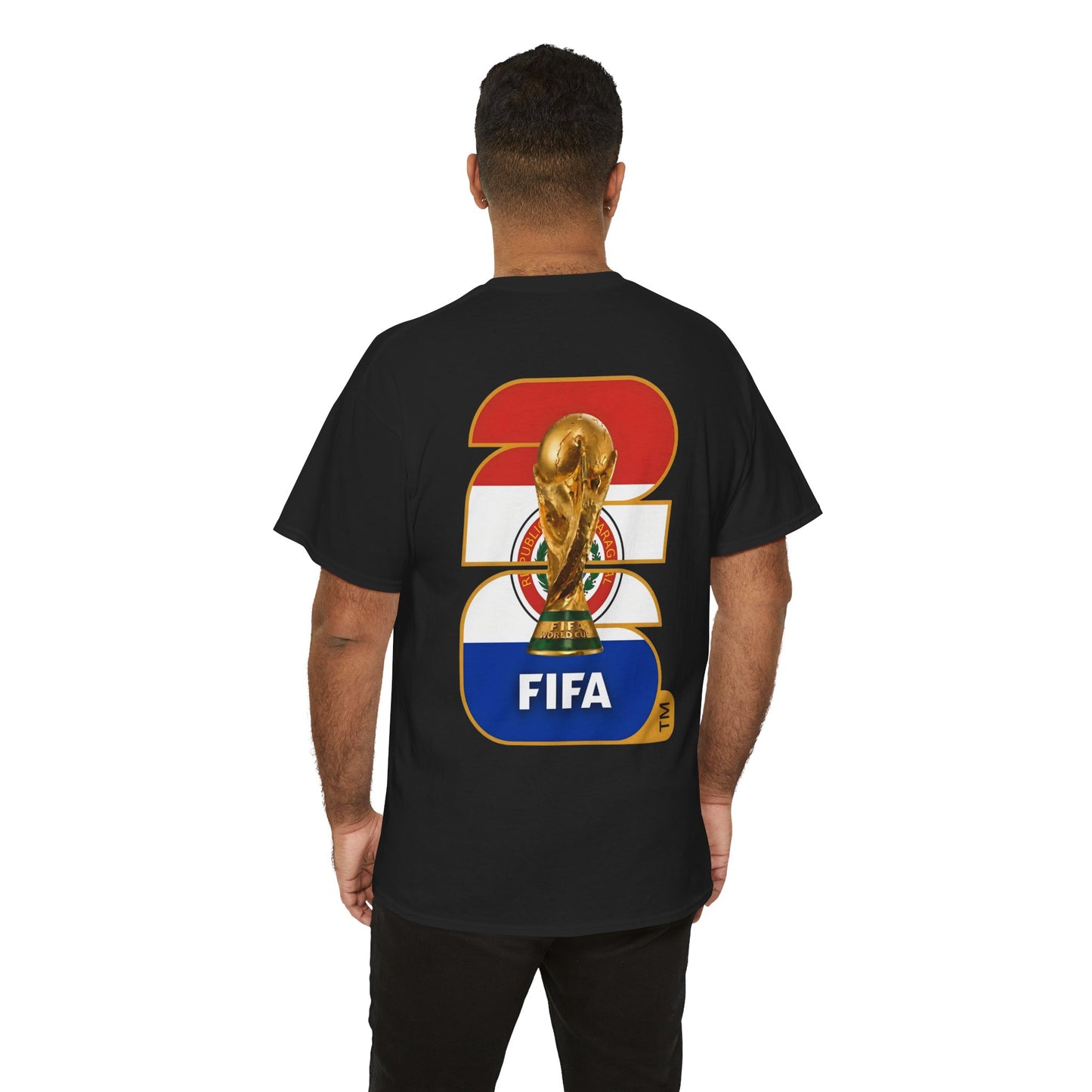 Paraguay 2026 FIFA World Cup Fan Edition – Front Crest & Championship Back Graphic T-Shirt