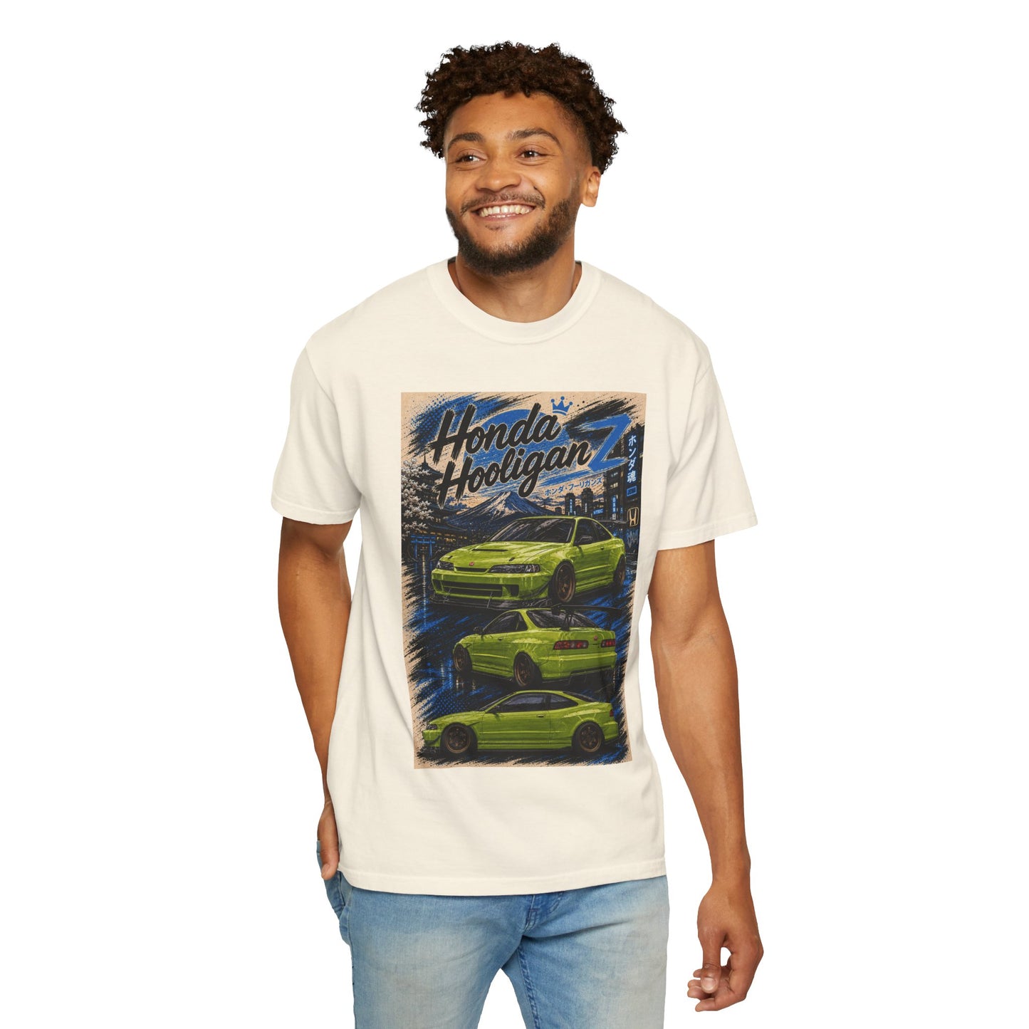 Honda HooliganZ T-Shirt — Vintage Green Sports Car Graphic Tee