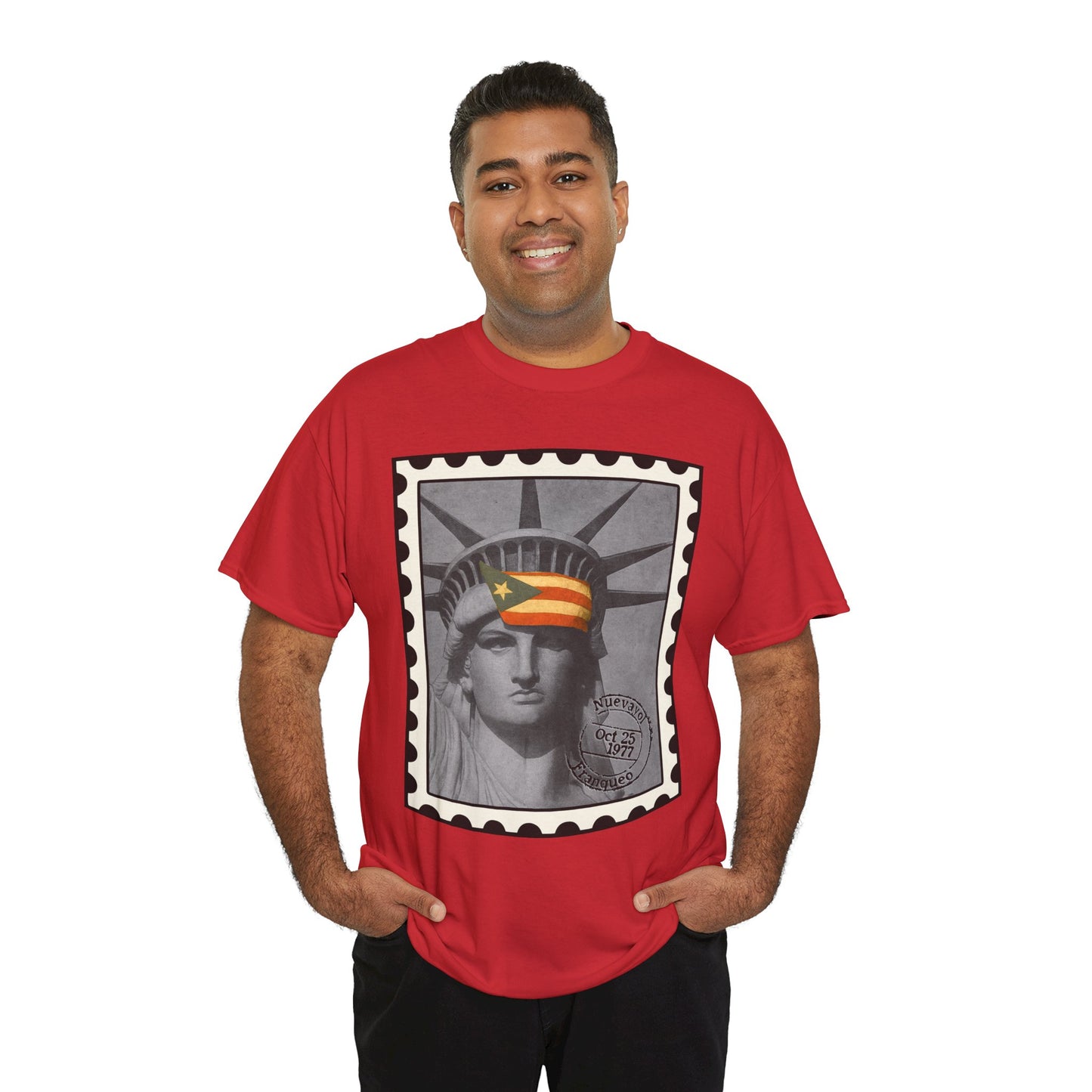 Statue of Liberty Protest Tee — "Liberty Under Protest" Puerto Rican Heritage Shirt