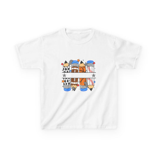 School Days Sports & Creativity Kids T-Shirt – Back to School Pencil Design