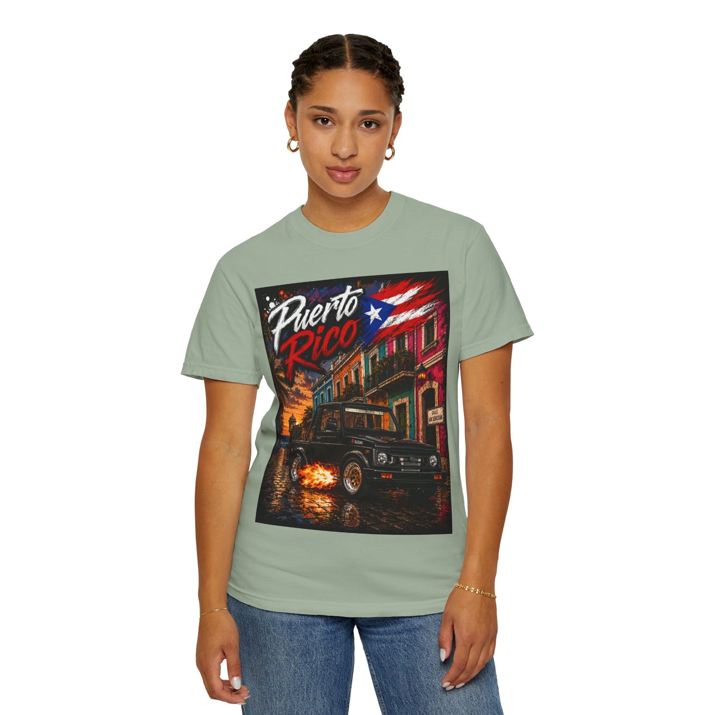 Puerto Rico Suzuki Samuri Street Scene T-Shirt