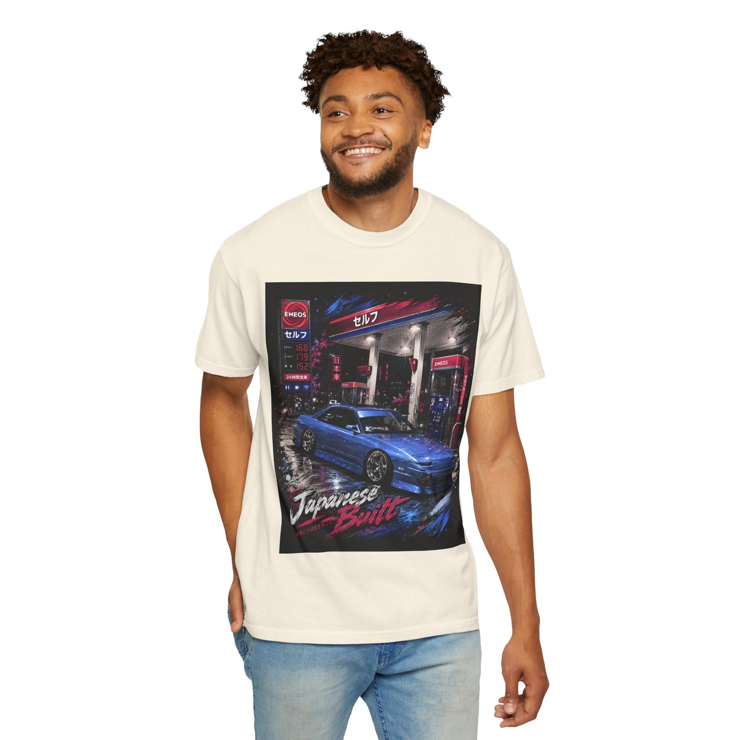 Japanese Built 240 Car T-Shirt — Retro Neon JDM Graphic