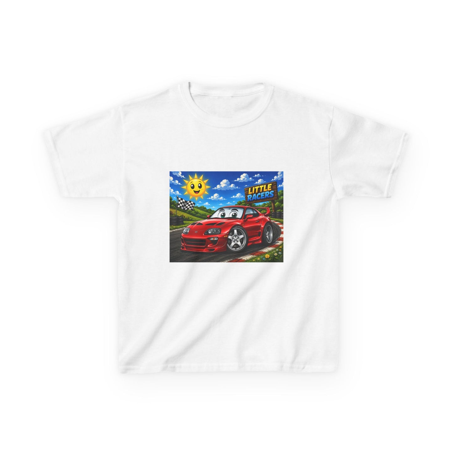 Kids Race Car Tee – 'Little Racer' Red Supra Kid's T‑Shirt