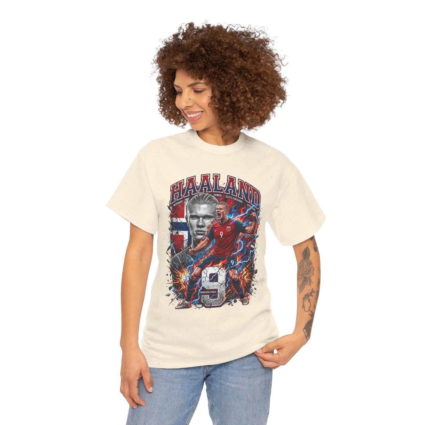 Haaland #9 – Nordic Thunder Striker T-Shirt