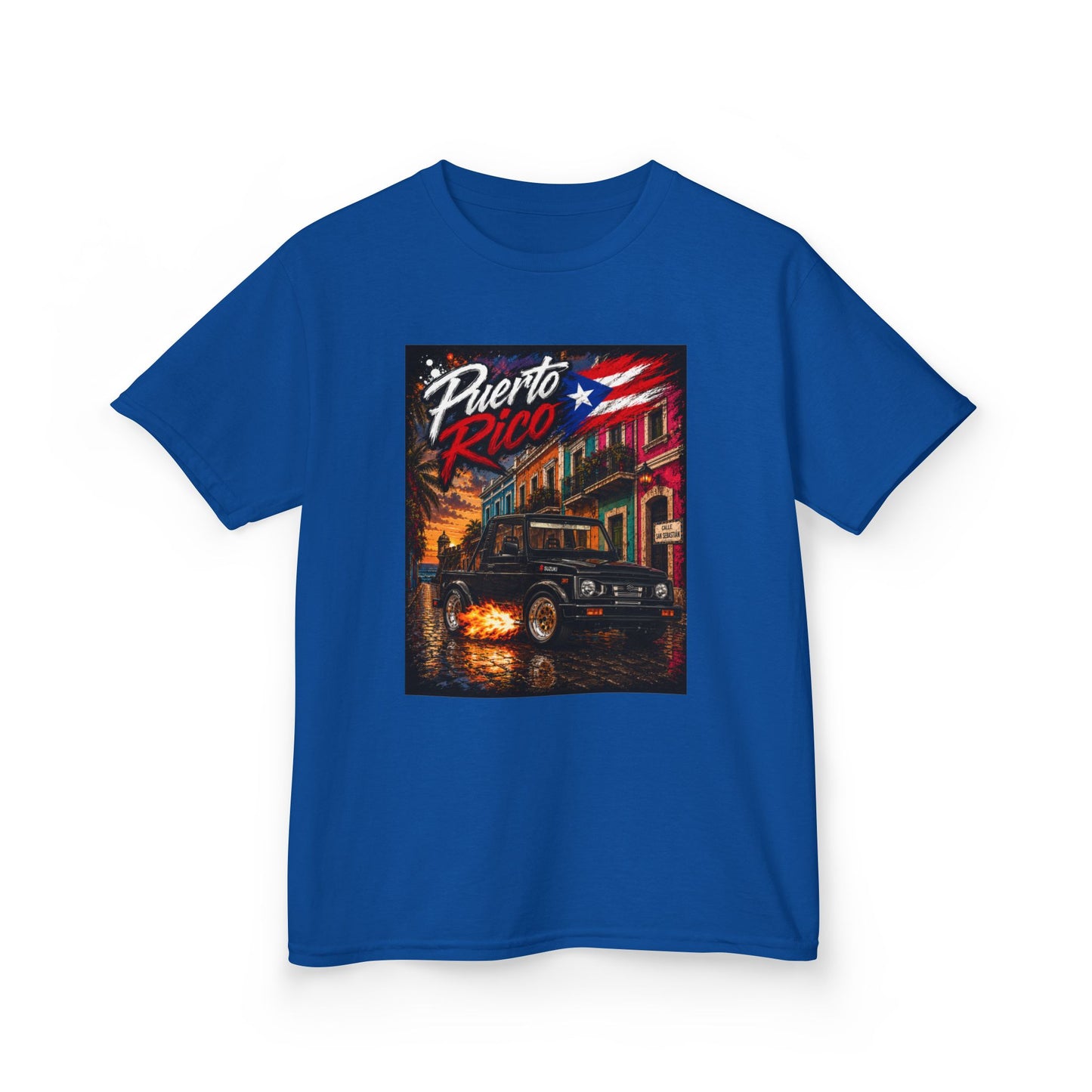 Kids T-Shirt — Puerto Rico Retro Night Street Scene Tee