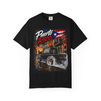 Puerto Rico Samuri Burnout T-Shirt — Retro Island Flag Graphic Tee