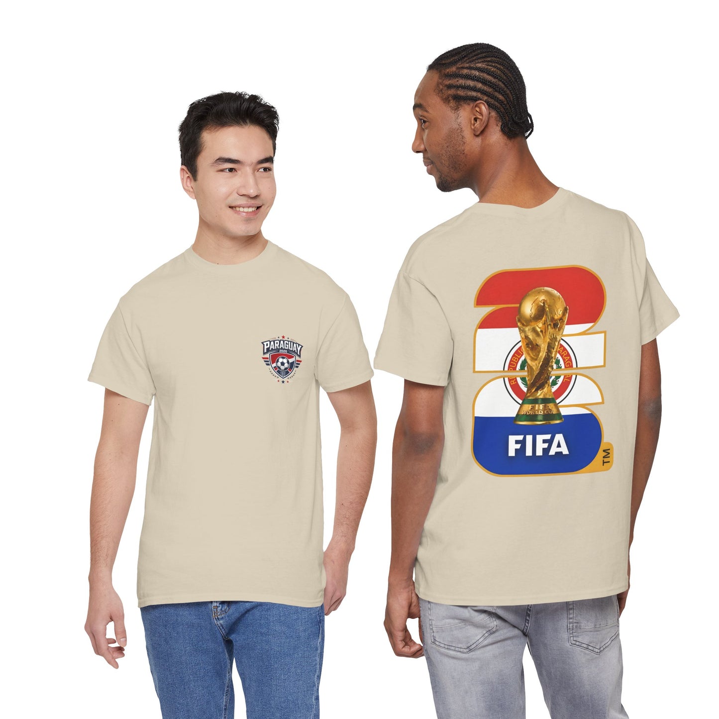 Paraguay 2026 FIFA World Cup Fan Edition – Front Crest & Championship Back Graphic T-Shirt
