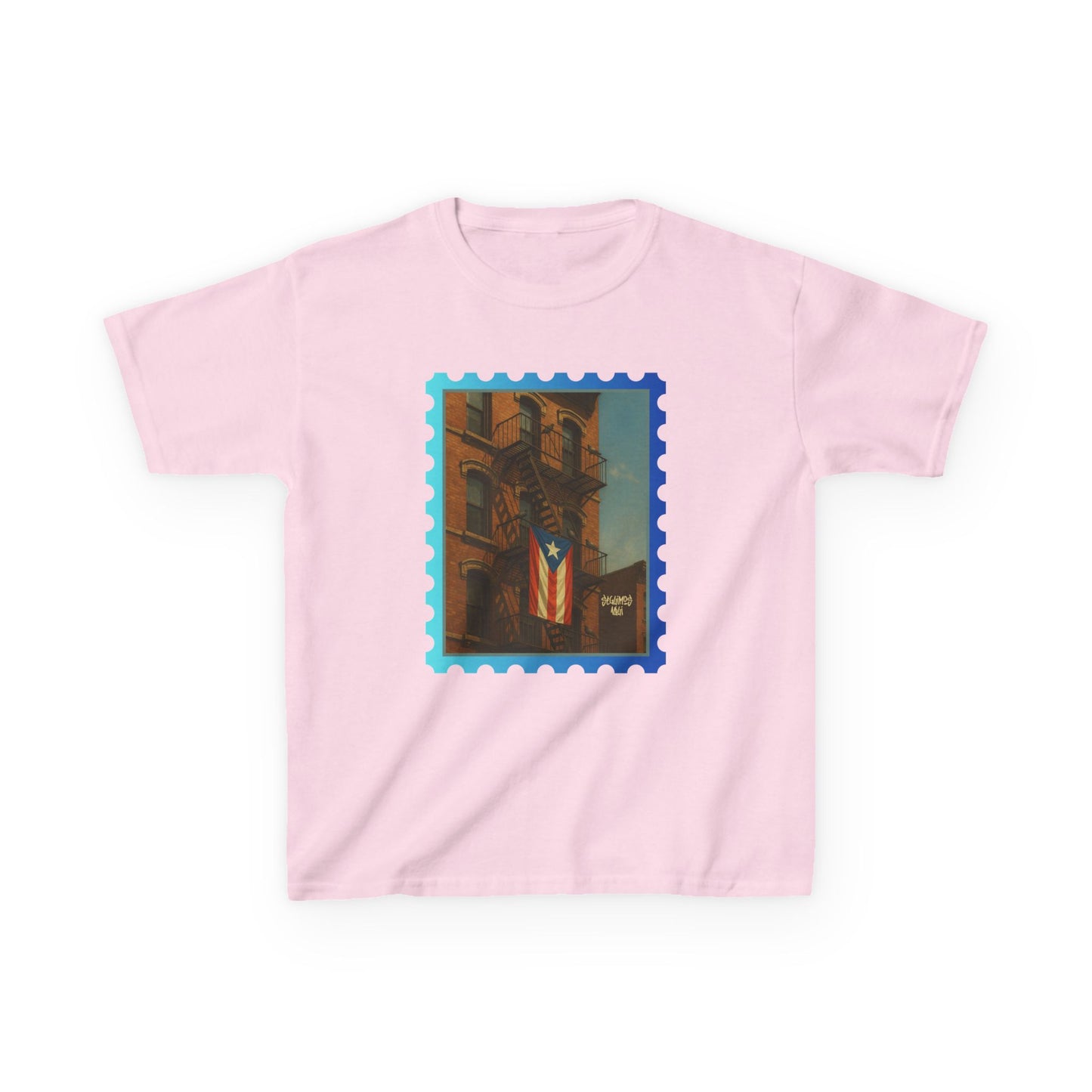 Boricua Barrio Kids T-Shirt – Puerto Rican Flag NYC Street Art
