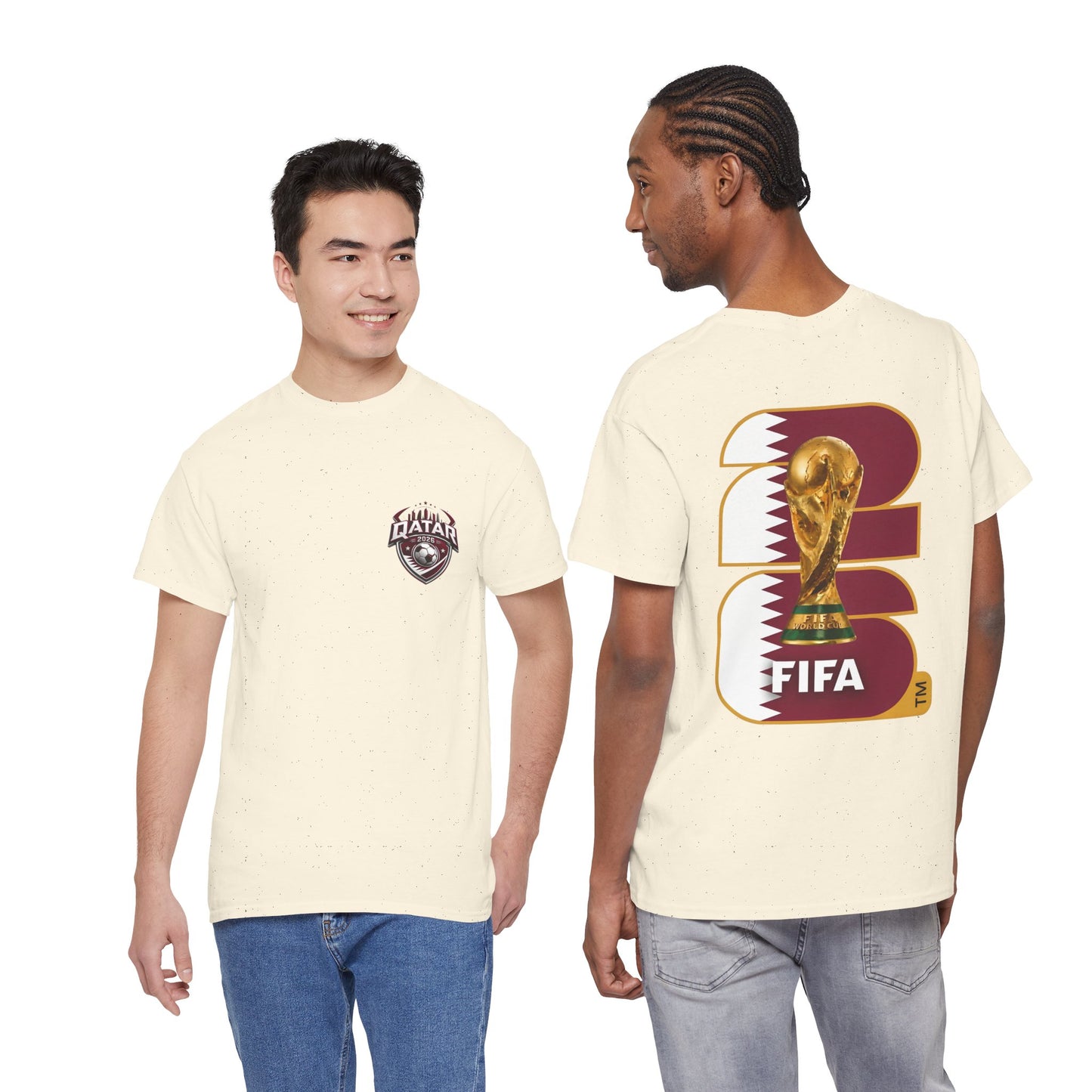 Qatar 2026 FIFA World Cup Fan Edition – Front Crest & Championship Back Graphic T-Shirt