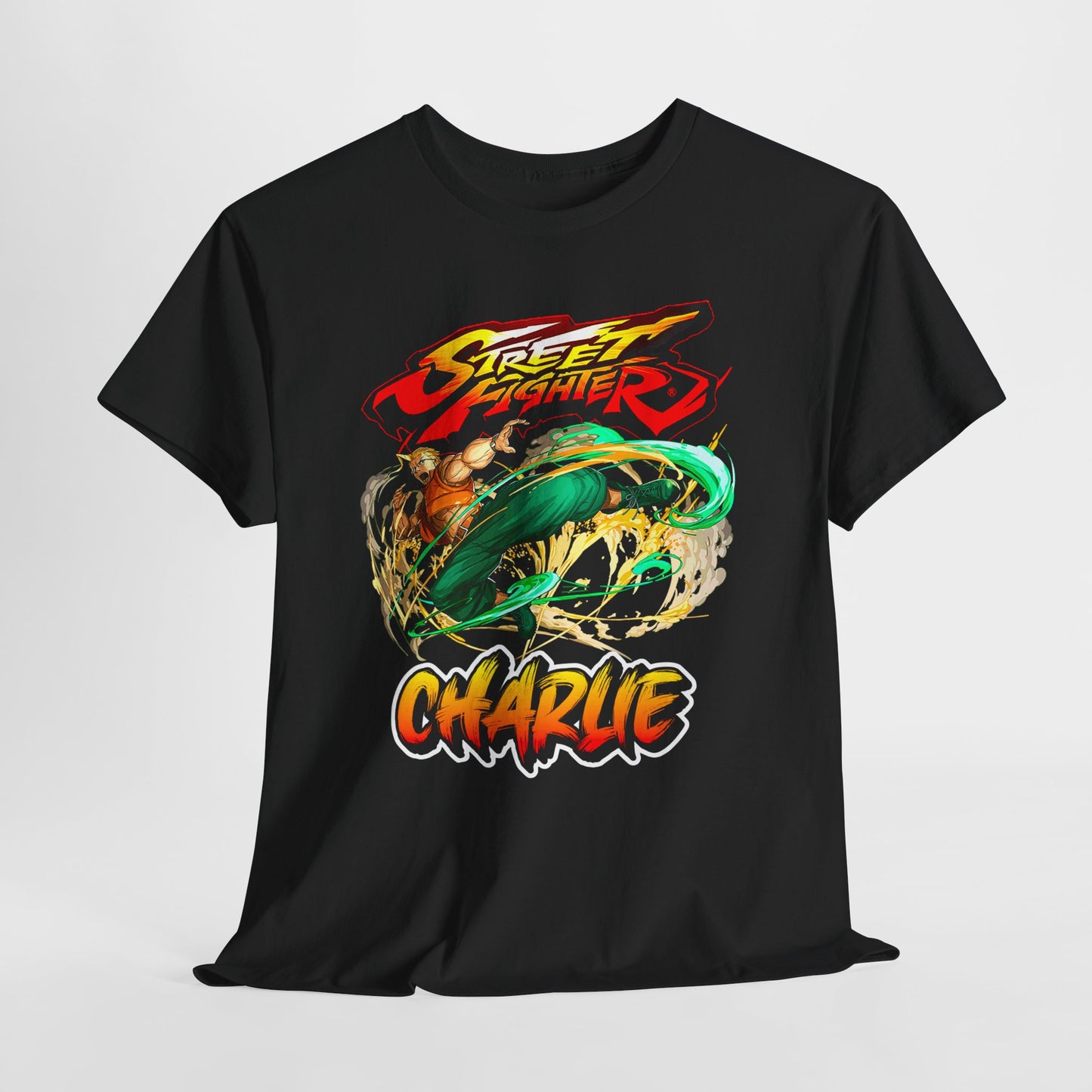 Street Fighter Charlie Dynamic Combat Artwork T-shirt
