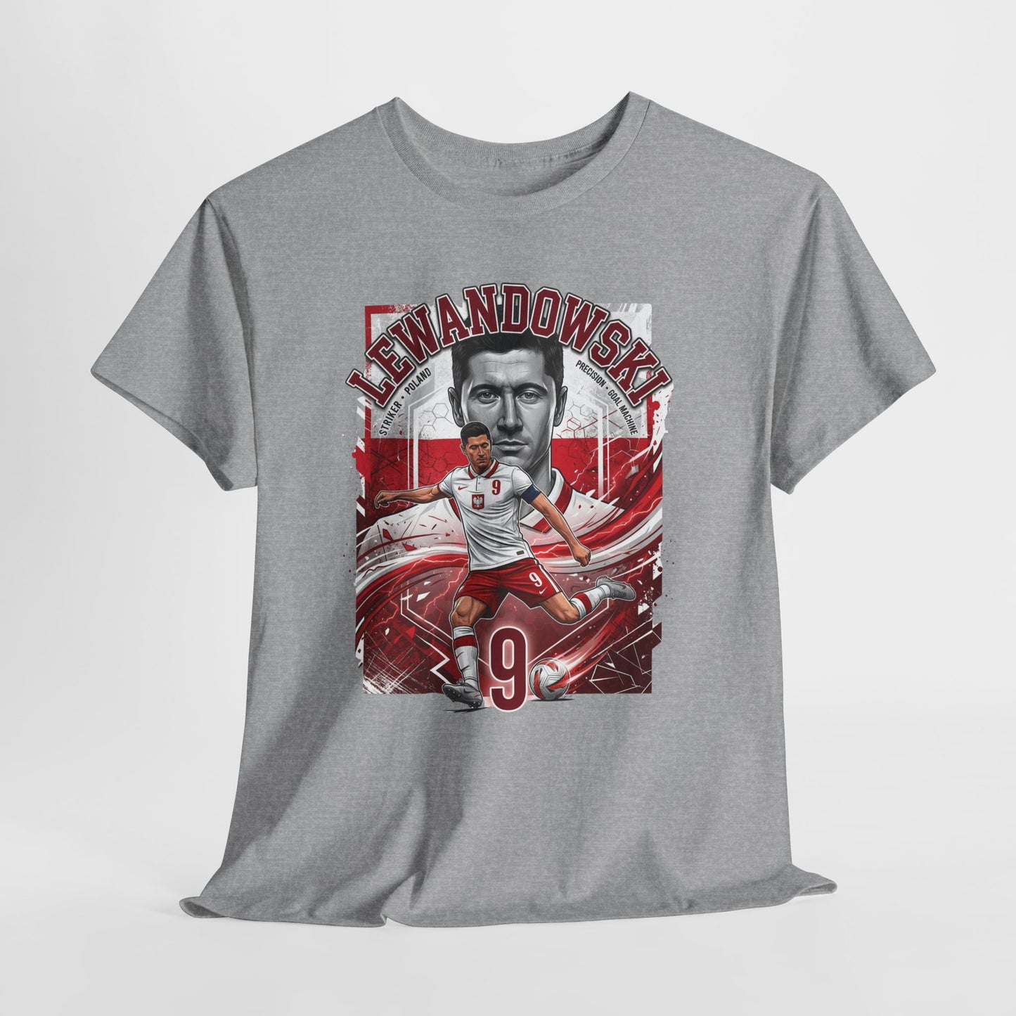 Lewandowski #9 – Poland Goal Machine T-Shirt