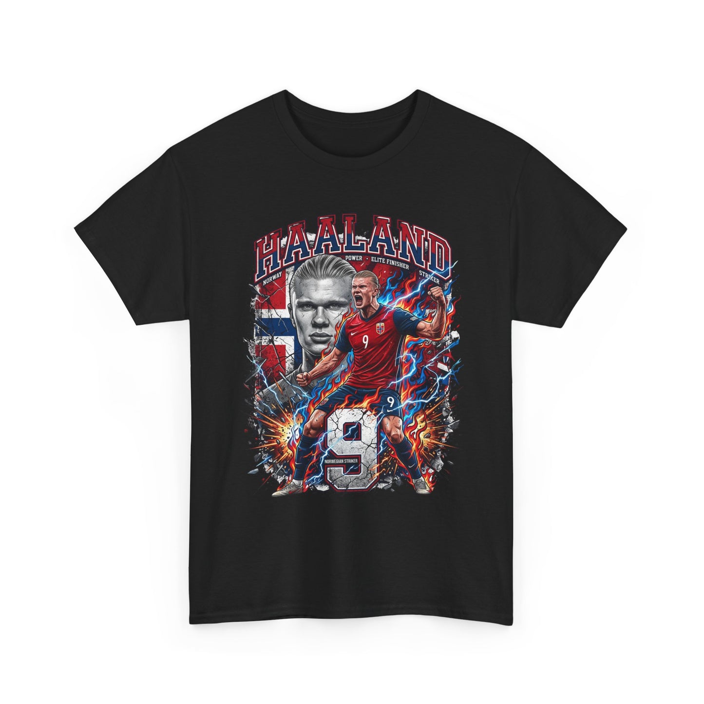 Haaland #9 – Nordic Thunder Striker T-Shirt