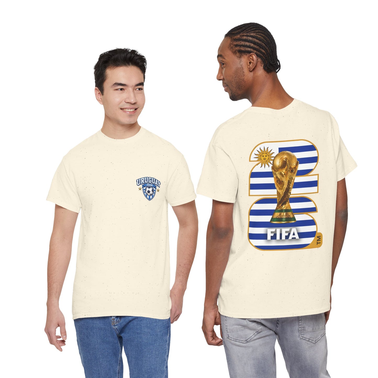 Uruguay 2026 FIFA World Cup Fan Edition – Front Crest & Championship Back Graphic T-Shirt