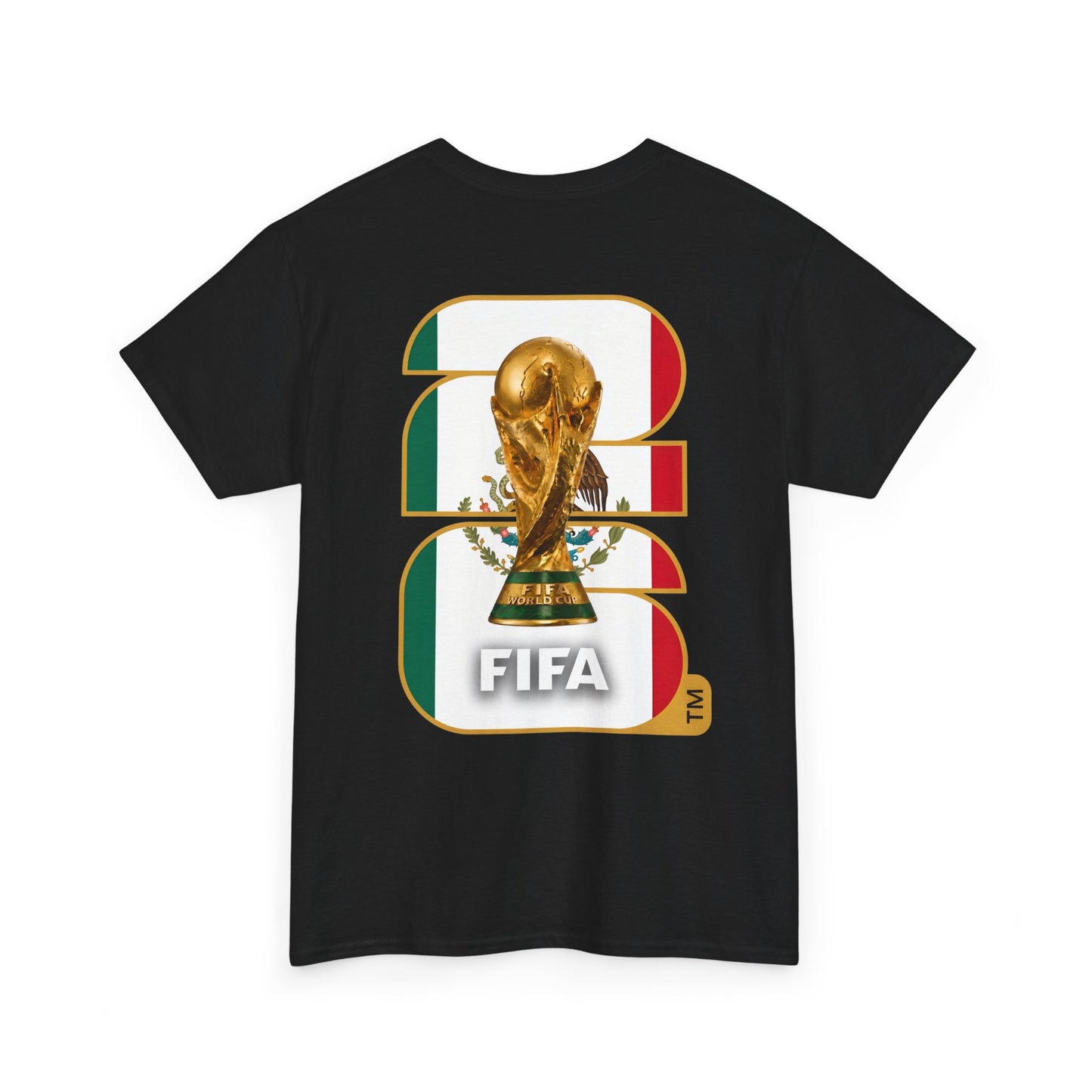 Mexico 2026 FIFA World Cup Fan Edition – Front Crest & Championship Back Graphic T-Shirt