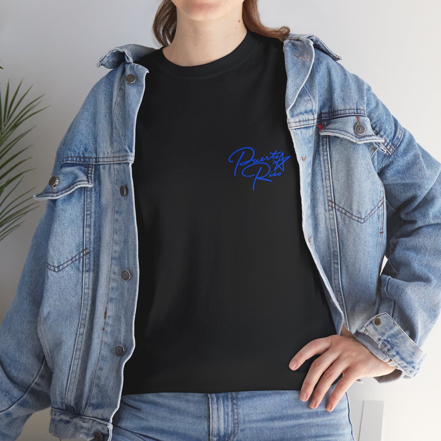 Puerto Rico Streets Tee — Handwritten Logo & Old San Juan Back Illustration