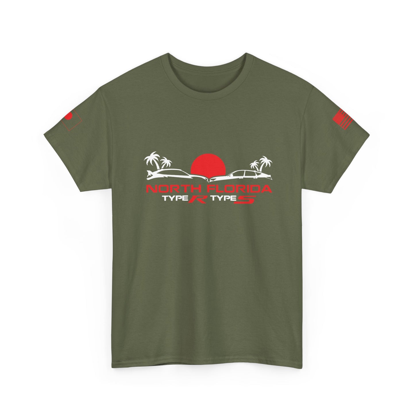 North Florida Type R Types T-Shirt — Retro Sunset Palm Beach Car Tee