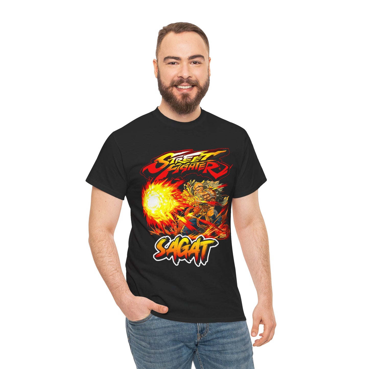 Street Fighter Sagat Projectile Attack T-shirt