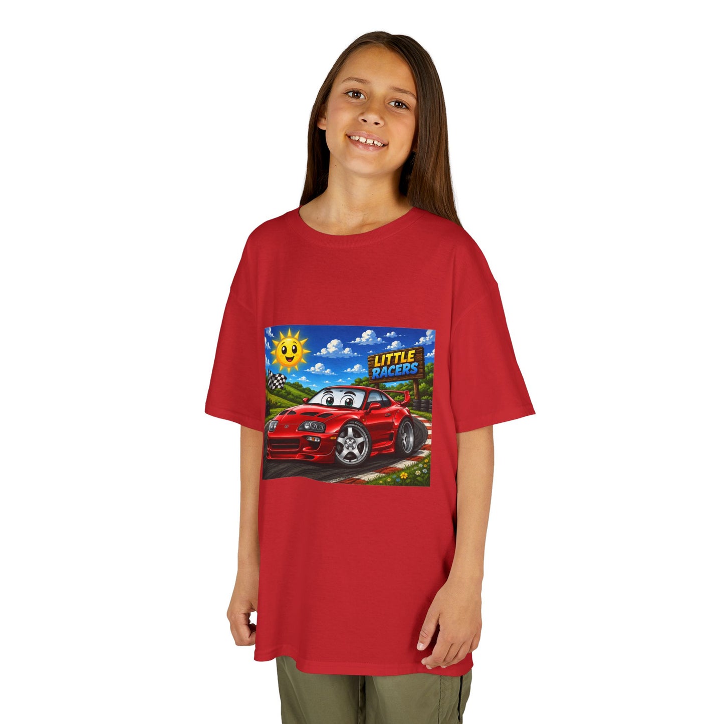 Kids Race Car Tee – 'Little Racer' Red Supra Kid's T‑Shirt