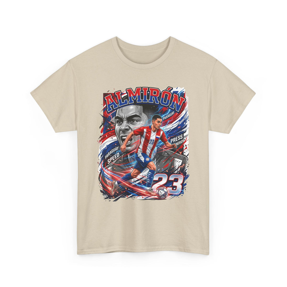 Almirón #23 – Paraguay Speed & Press T-Shirt