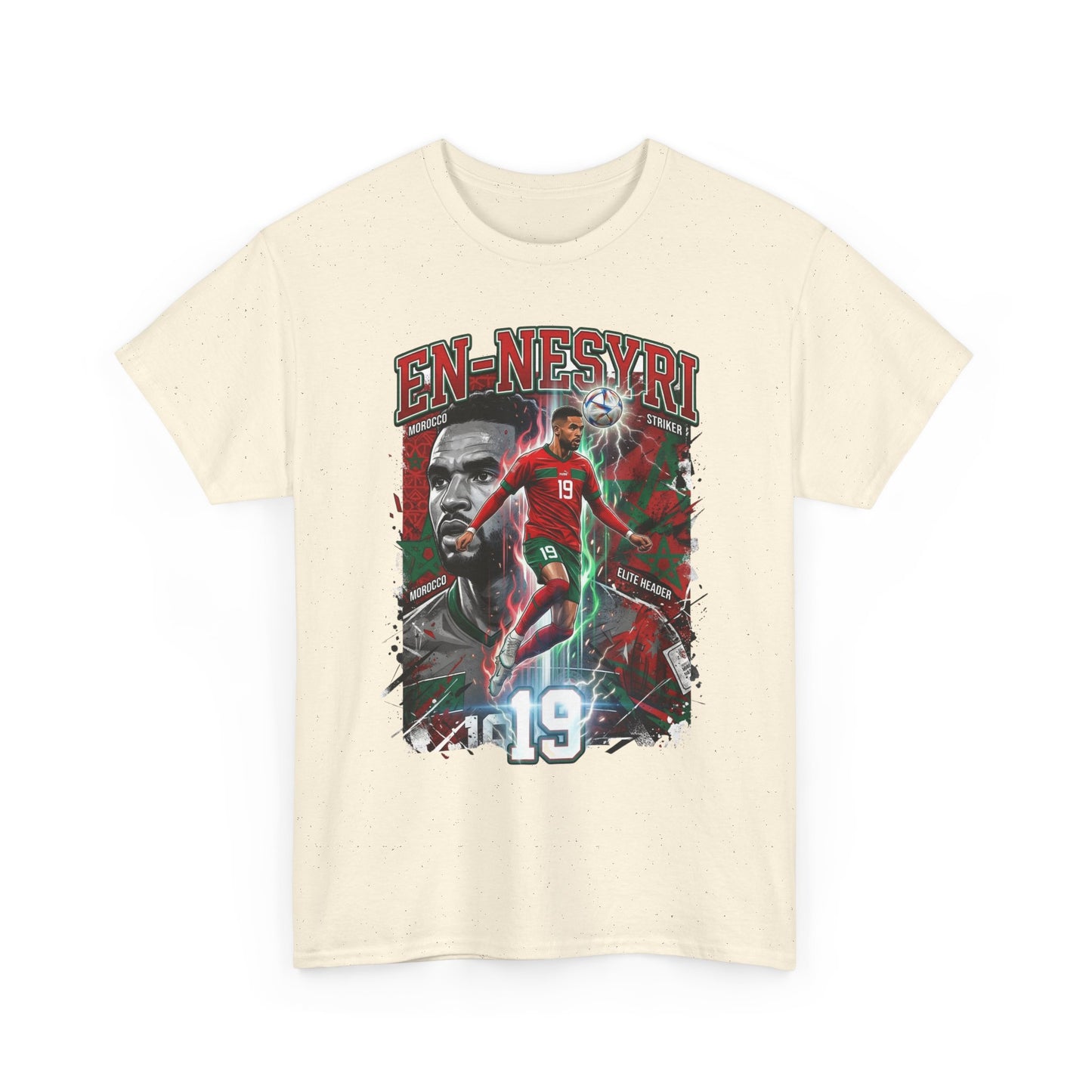 En-Nesyri #19 – Atlas Lions Aerial Dominance T‑Shirt