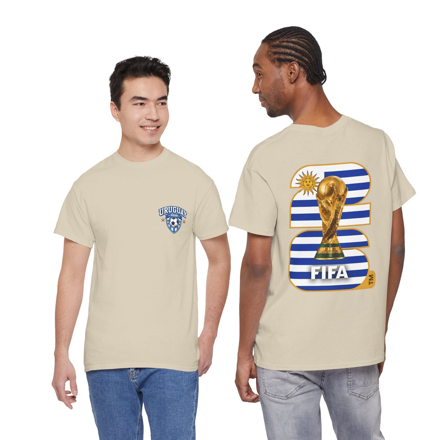 Uruguay 2026 FIFA World Cup Fan Edition – Front Crest & Championship Back Graphic T-Shirt