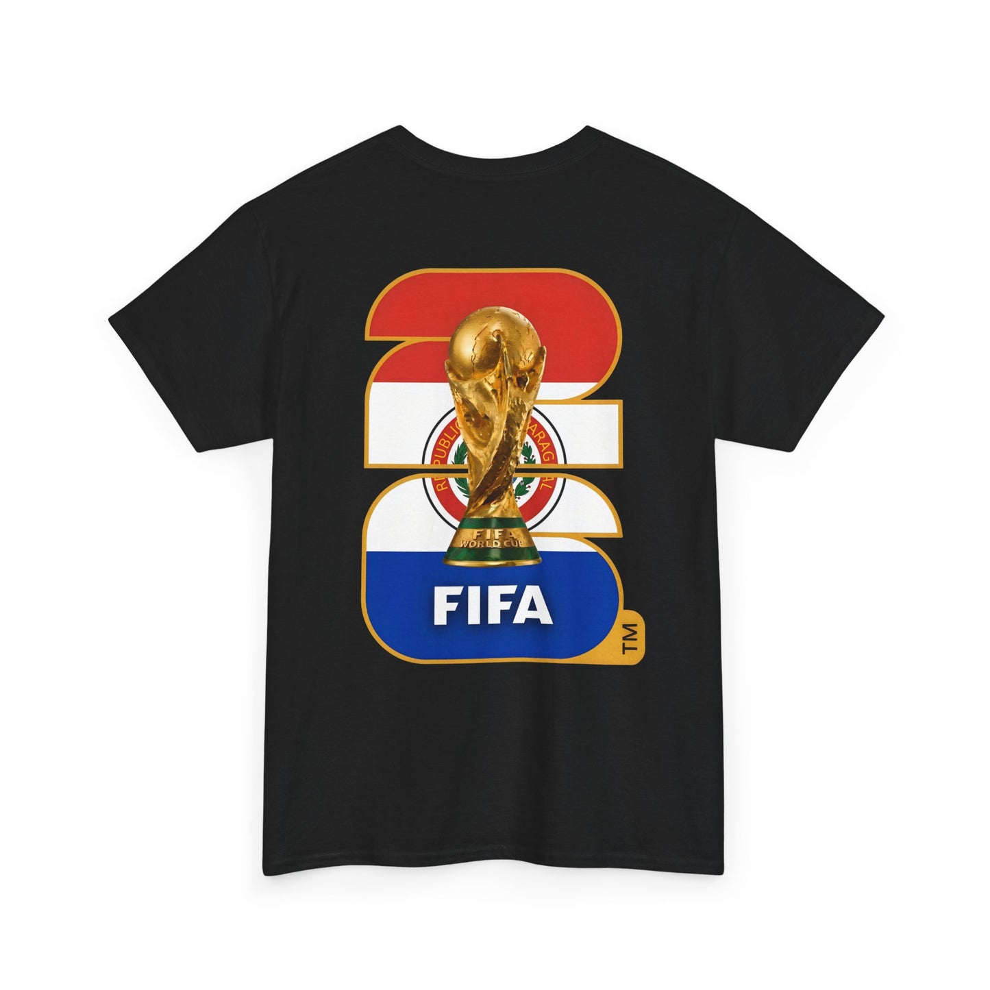 Paraguay 2026 FIFA World Cup Fan Edition – Front Crest & Championship Back Graphic T-Shirt