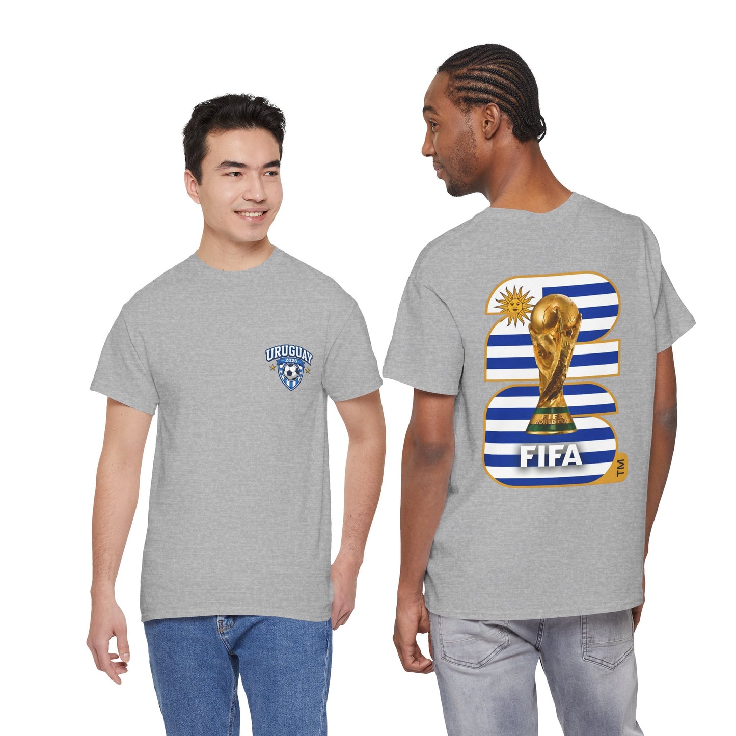 Uruguay 2026 FIFA World Cup Fan Edition – Front Crest & Championship Back Graphic T-Shirt