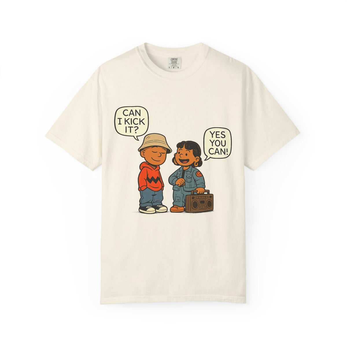 Can I Kick It? Hip-Hop Cartoon Tribute T-Shirt | 90s Old School Rap Inspired Design